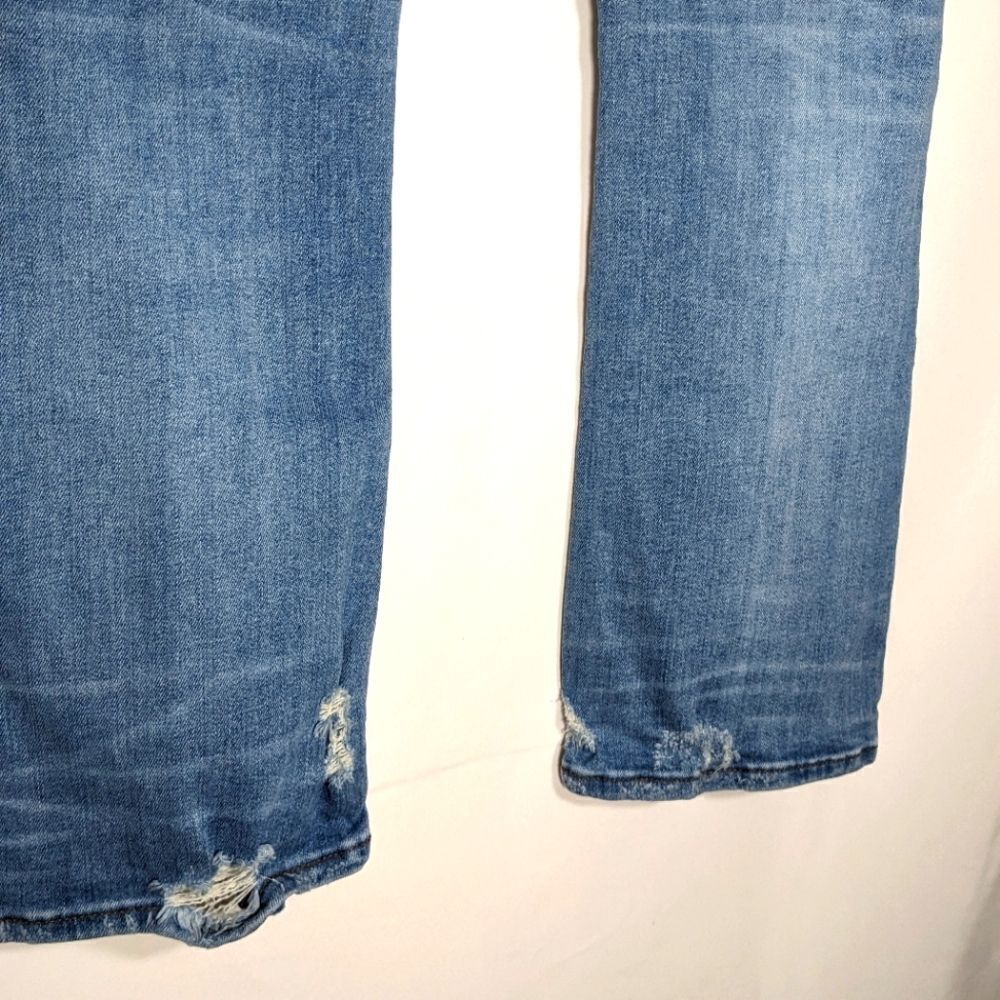Madewell Cali Denim-Boot 4 Button Fly Jeans With Distressing Size 24 - Picture 7 of 14